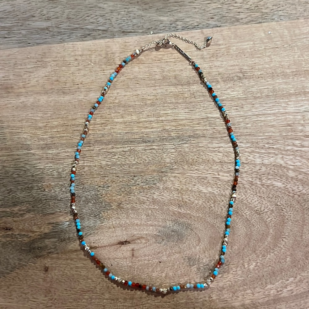Kendra Scott Britt Gold Choker Necklace in Red Mix